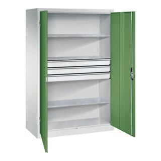 C+P Werkzeugschrank mit Schubladen Acurado, 1950x1200x600mm, 7035/6011