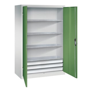 C+P Werkzeugschrank mit Schubladen Acurado, 1950x1200x600mm, 7035/6011