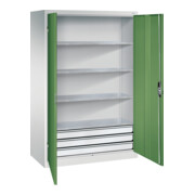 C+P Werkzeugschrank mit Schubladen Acurado, 1950x1200x600mm, 7035/6011
