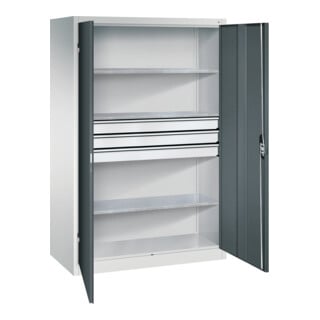 C+P Werkzeugschrank mit Schubladen Acurado, 1950x1200x600mm, 7035/7016