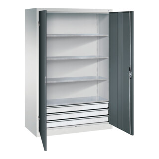 C+P Werkzeugschrank mit Schubladen Acurado, 1950x1200x600mm, 7035/7016