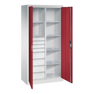 C+P Werkzeugschrank mit Schubladen Acurado, 1950x930x500mm, 7035/3003