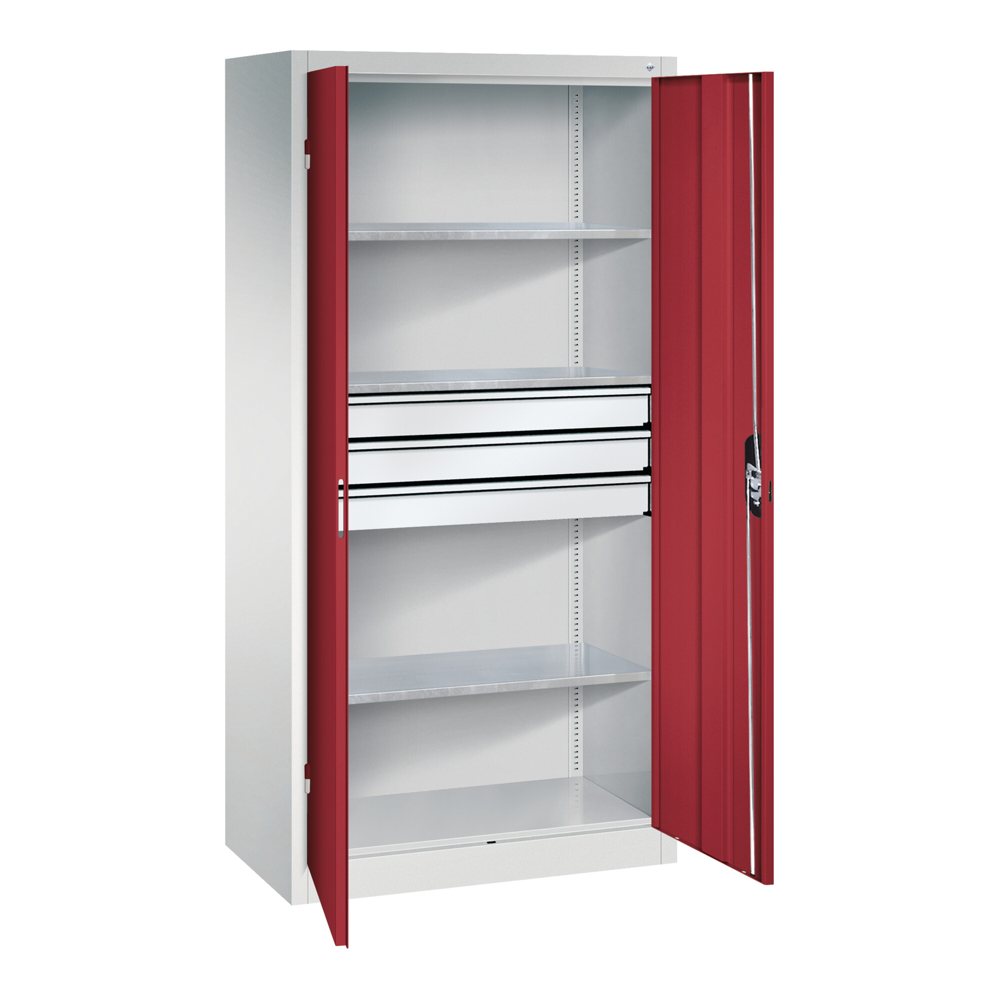 C+P Werkzeugschrank mit Schubladen Acurado, 1950x930x500mm, 7035/3003 ; C + P Möbelsysteme