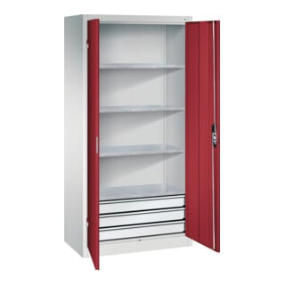 C+P Werkzeugschrank mit Schubladen Acurado, 1950x930x500mm, 7035/3003
