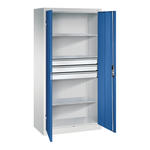 C+P Werkzeugschrank mit Schubladen Acurado, 1950x930x500mm, 7035/5010