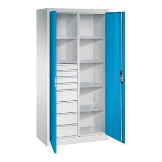 C+P Werkzeugschrank mit Schubladen Acurado, 1950x930x500mm, 7035/5012