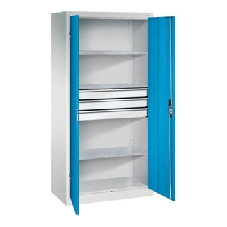 C+P Werkzeugschrank mit Schubladen Acurado, 1950x930x500mm, 7035/5012