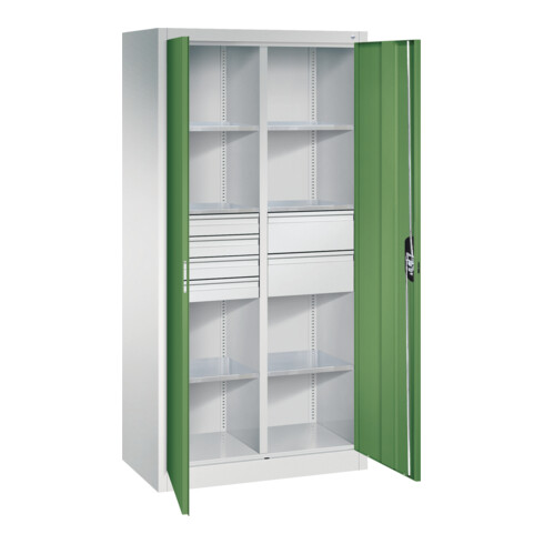 C+P Werkzeugschrank mit Schubladen Acurado, 1950x930x500mm, 7035/6011