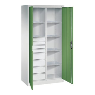 C+P Werkzeugschrank mit Schubladen Acurado, 1950x930x500mm, 7035/6011
