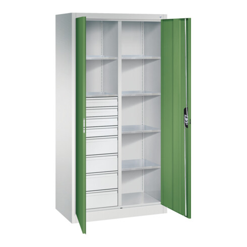 C+P Werkzeugschrank mit Schubladen Acurado, 1950x930x500mm, 7035/6011