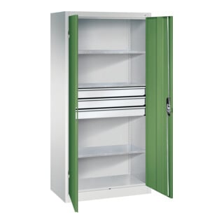 C+P Werkzeugschrank mit Schubladen Acurado, 1950x930x500mm, 7035/6011