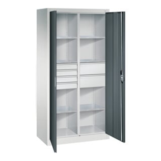 C+P Werkzeugschrank mit Schubladen Acurado, 1950x930x500mm, 7035/7016