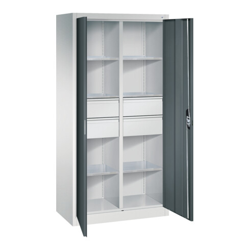 C+P Werkzeugschrank mit Schubladen Acurado, 1950x930x500mm, 7035/7016