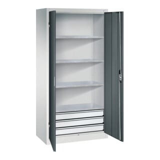 C+P Werkzeugschrank mit Schubladen Acurado, 1950x930x500mm, 7035/7016