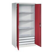 C+P Werkzeugschrank mit Schubladen Acurado, 1950x930x600mm, 7035/3003