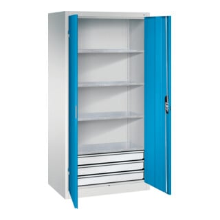 C+P Werkzeugschrank mit Schubladen Acurado, 1950x930x600mm, 7035/5012