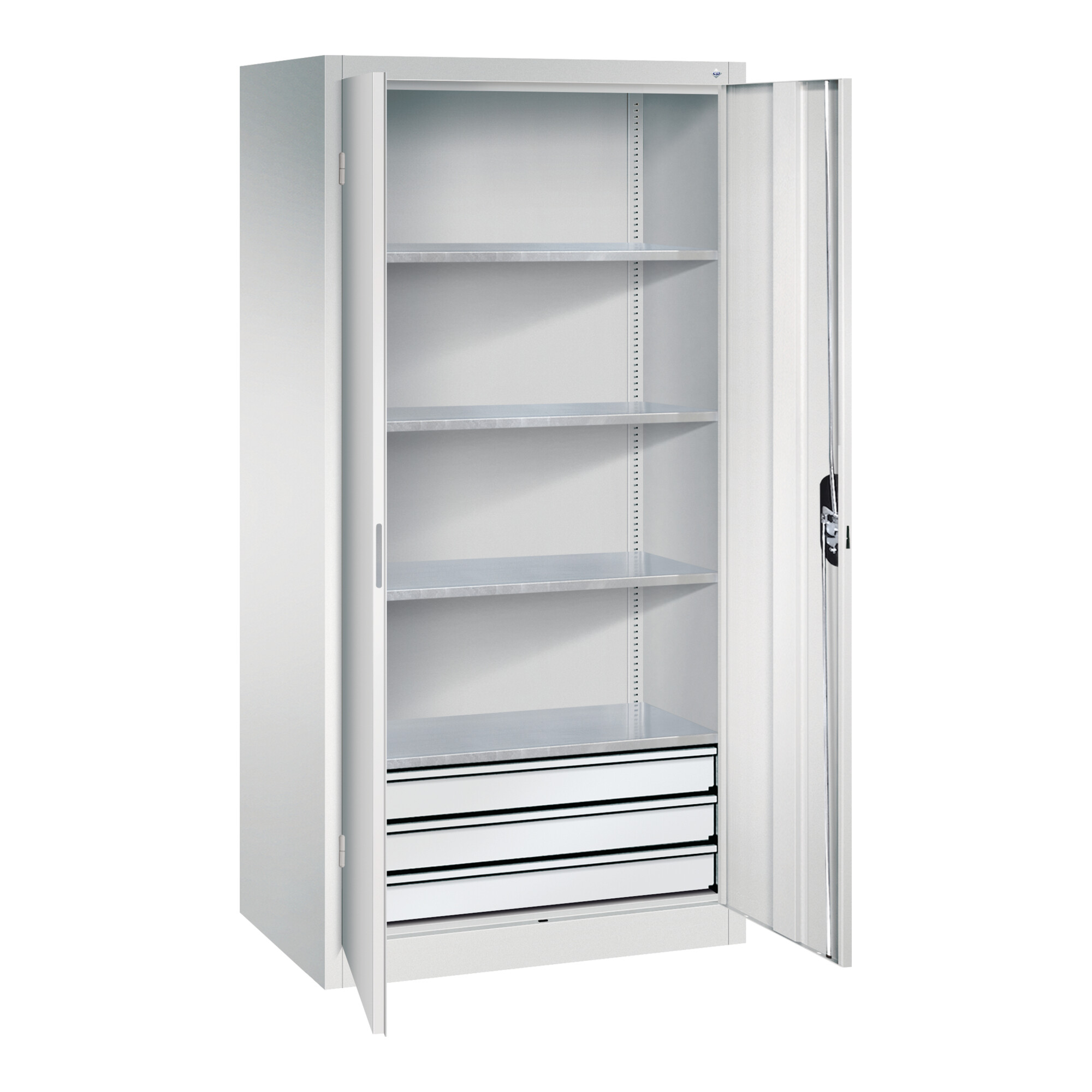 C+P Werkzeugschrank mit Schubladen Acurado, 1950x930x600mm, 7035/7035 ; C + P Möbelsysteme
