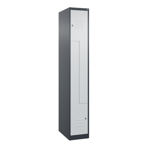 C+P Z-Spind Classic PLUS, 2 Fächer, 1850x300x500mm, 7016/7035 Verschluss Zylinderschloss