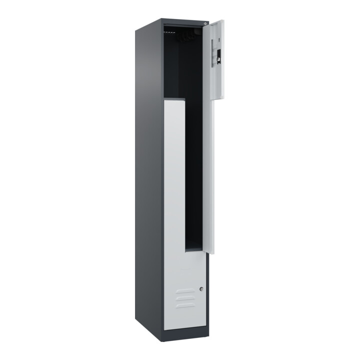 C+P Z-Spind Classic PLUS, 2 Fächer, 1850x300x500mm, 7016/7035 Verschluss Zylinderschloss