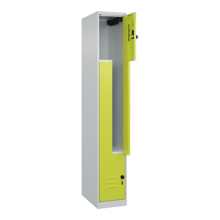 C+P Z-Spind Classic PLUS, 2 Fächer, 1850x300x500mm, 7035/0024 Verschluss Sicherheits-Drehriegel