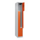 C+P Z-Spind Classic PLUS, 2 Fächer, 1850x300x500mm, 7035/2004 Verschluss Zylinderschloss-2