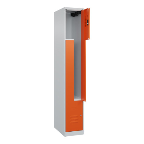 C+P Z-Spind Classic PLUS, 2 Fächer, 1850x300x500mm, 7035/2004 Verschluss Zylinderschloss