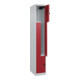 C+P Z-Spind Classic PLUS, 2 Fächer, 1850x300x500mm, 7035/3003 Verschluss Sicherheits-Drehriegel-4