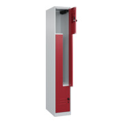 C+P Z-Spind Classic PLUS, 2 Fächer, 1850x300x500mm, 7035/3003 Verschluss Sicherheits-Drehriegel-4