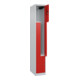 C+P Z-Spind Classic PLUS, 2 Fächer, 1850x300x500mm, 7035/3020 Verschluss Zylinderschloss-2