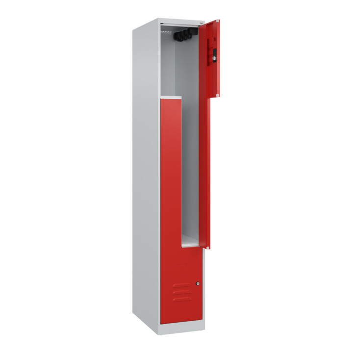 C+P Z-Spind Classic PLUS, 2 Fächer, 1850x300x500mm, 7035/3020 Verschluss Zylinderschloss