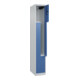 C+P Z-Spind Classic PLUS, 2 Fächer, 1850x300x500mm, 7035/5023 Verschluss Zylinderschloss-1