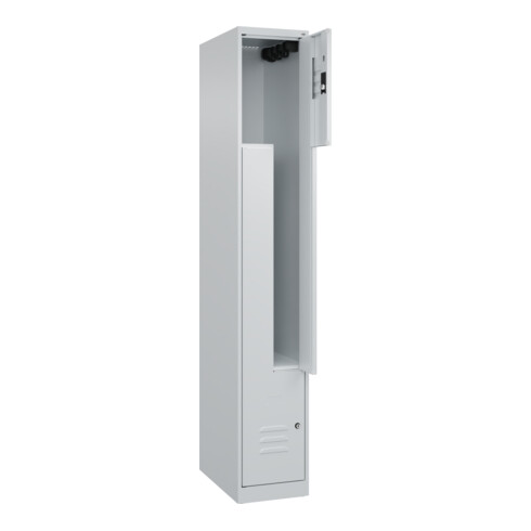 C+P Z-Spind Classic PLUS, 2 Fächer, 1850x300x500mm, 7035/7035 Verschluss Zylinderschloss