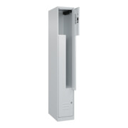 C+P Z-Spind Classic PLUS, 2 Fächer, 1850x300x500mm, 7035/7035 Verschluss Zylinderschloss