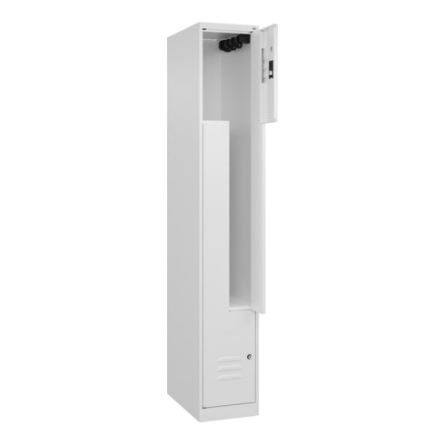 C+P Z-Spind Classic PLUS, 2 Fächer, 1850x300x500mm, 9016/9016 Verschluss Zylinderschloss