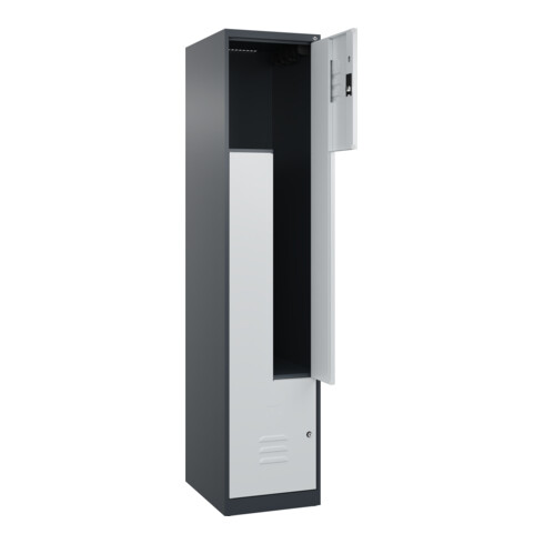 C+P Z-Spind Classic PLUS, 2 Fächer, 1850x400x500mm, 7016/7035 Verschluss Zylinderschloss