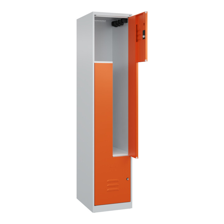C+P Z-Spind Classic PLUS, 2 Fächer, 1850x400x500mm, 7035/2004 Verschluss Zylinderschloss