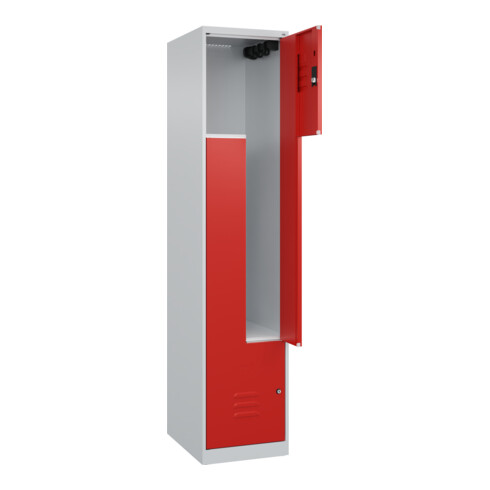 C+P Z-Spind Classic PLUS, 2 Fächer, 1850x400x500mm, 7035/3020 Verschluss Zylinderschloss