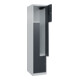C+P Z-Spind Classic PLUS, 2 Fächer, 1850x400x500mm, 7035/7016 Verschluss Zylinderschloss-2