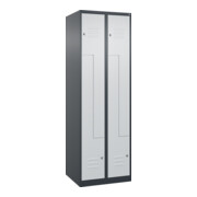 C+P Z-Spind Classic PLUS, 4 Fächer, 1850x600x500mm, 7016/7035 Verschluss Zylinderschloss