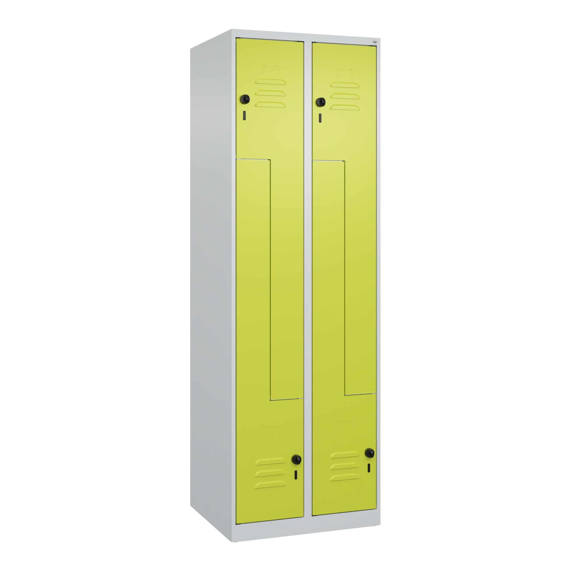 C+P Z-Spind Classic PLUS, 4 Fächer, 1850x600x500mm, 7035/0024 Verschluss Sicherheits-Drehriegel ; C + P Möbelsysteme