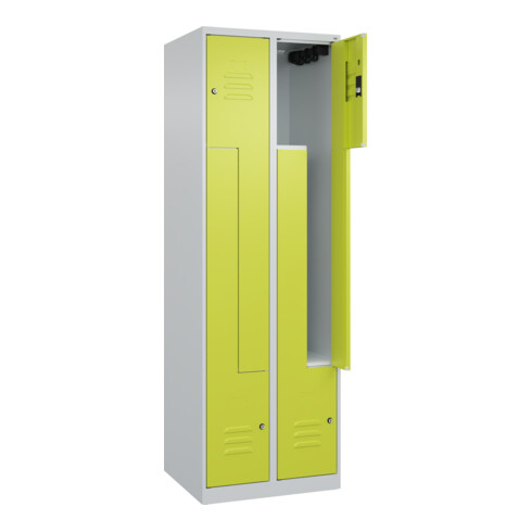 C+P Z-Spind Classic PLUS, 4 Fächer, 1850x600x500mm, 7035/0024 Verschluss Zylinderschloss