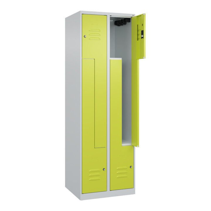 C+P Z-Spind Classic PLUS, 4 Fächer, 1850x600x500mm, 7035/0024 Verschluss Zylinderschloss