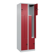 C+P Z-Spind Classic PLUS, 4 Fächer, 1850x600x500mm, 7035/3003 Verschluss Sicherheits-Drehriegel-2