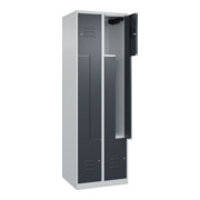 C+P Z-Spind Classic PLUS, 4 Fächer, 1850x600x500mm, 7035/7016 Verschluss Zylinderschloss