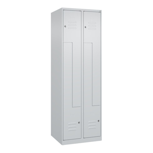 C+P Z-Spind Classic PLUS, 4 Fächer, 1850x600x500mm, 7035/7035 Verschluss Zylinderschloss