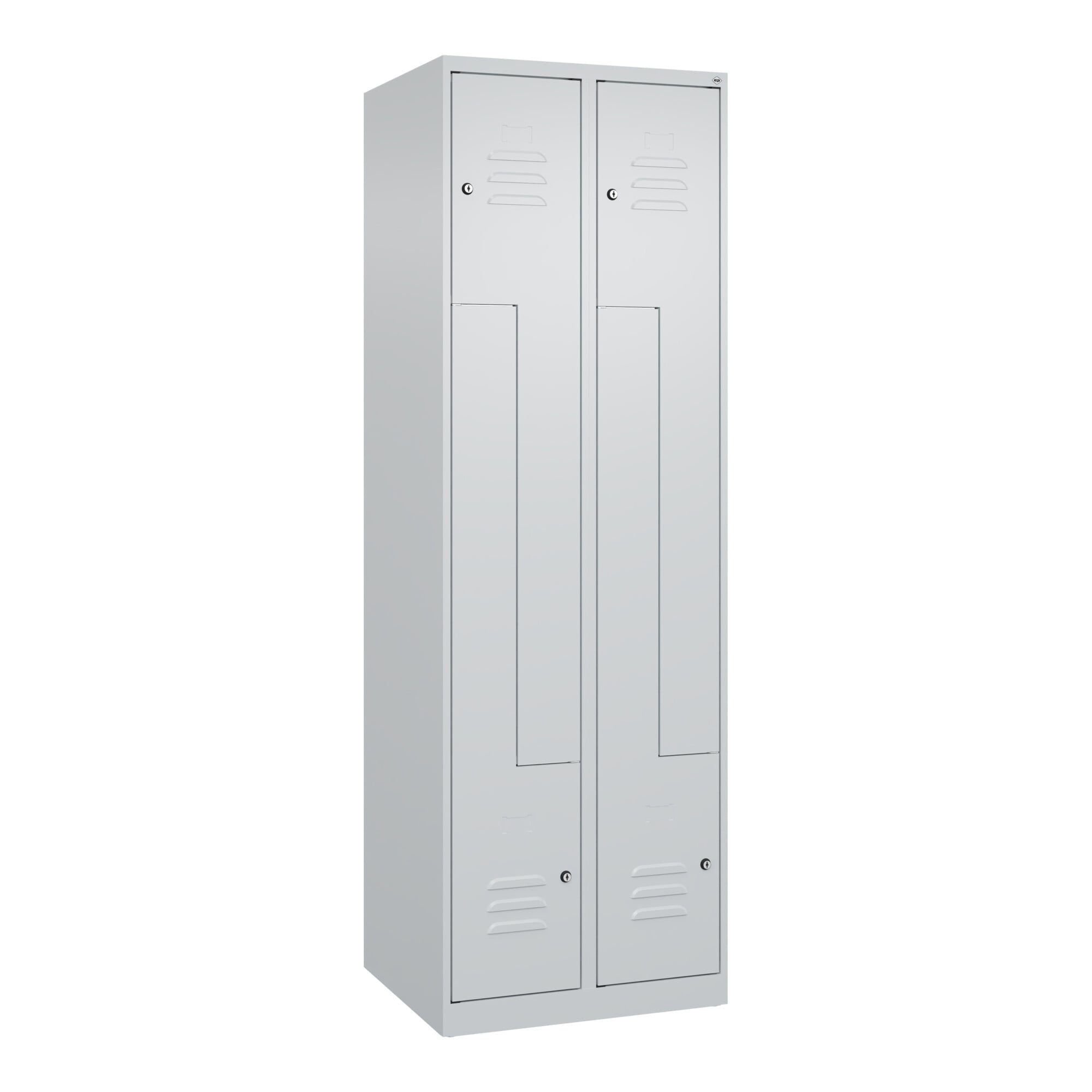 C+P Z-Spind Classic PLUS, 4 Fächer, 1850x600x500mm, 7035/7035 Verschluss Zylinderschloss ; C + P Möbelsysteme