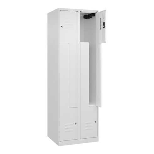 C+P Z-Spind Classic PLUS, 4 Fächer, 1850x600x500mm, 9016/9016 Verschluss Zylinderschloss