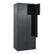 C+P Z-Spind Classic PLUS, 4 Fächer, 1850x800x500mm, 7016/7016 Verschluss Sicherheits-Drehriegel-4