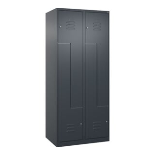 C+P Z-Spind Classic PLUS, 4 Fächer, 1850x800x500mm, 7016/7016 Verschluss Zylinderschloss