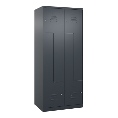 C+P Z-Spind Classic PLUS, 4 Fächer, 1850x800x500mm, 7016/7016 Verschluss Zylinderschloss